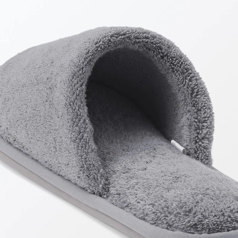 Cotton Pile Open Toe Slippers