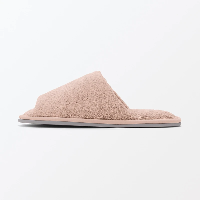 Cotton Pile Open Toe Slippers