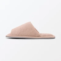 Cotton Pile Open Toe Slippers