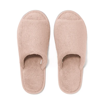 Cotton Pile Open Toe Slippers