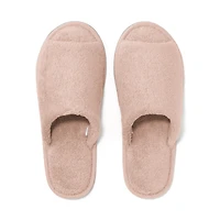 Cotton Pile Open Toe Slippers