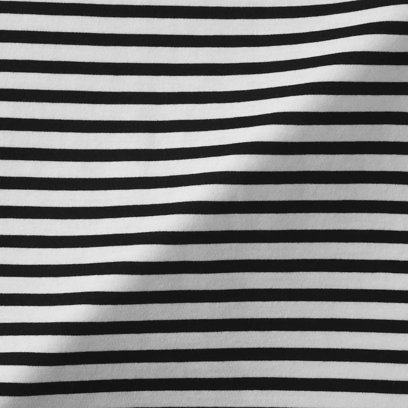 Women's Jersey Crew Neck Short Sleeve Striped T-Shirt