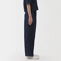 Women's Hemp Blend Denim Darted Wide Pants