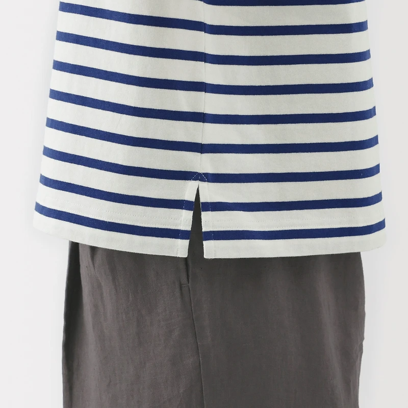 Women's Striped Boat Neck Short Sleeve T-Shirt
