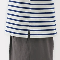 Women's Striped Boat Neck Short Sleeve T-Shirt