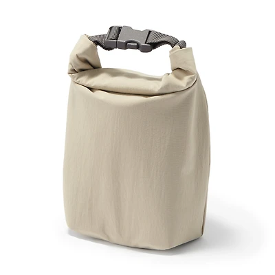 Adjustable Roll-Top Lunch Bag Beige - Small