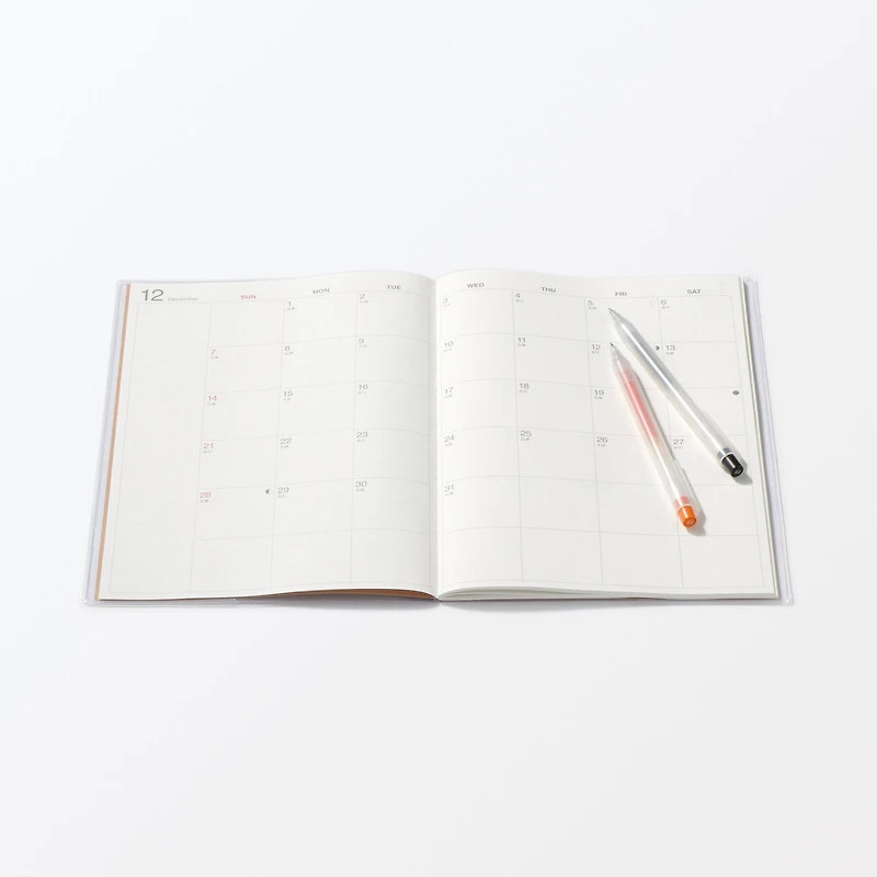 B5 Monthly Planner From Dec. 2025 - Sun. Start