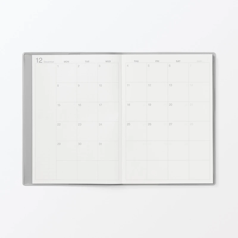 B6 Monthly/Weekly Planner From Dec. 2025 - No Holidays