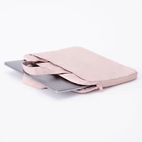 Parachute Cloth Wide Laptop Bag - Pink Beige