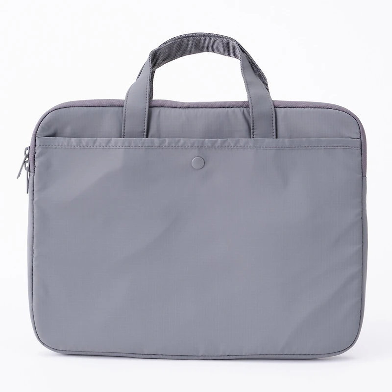 Parachute Cloth Wide Laptop Bag - Grey