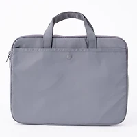Parachute Cloth Wide Laptop Bag - Grey