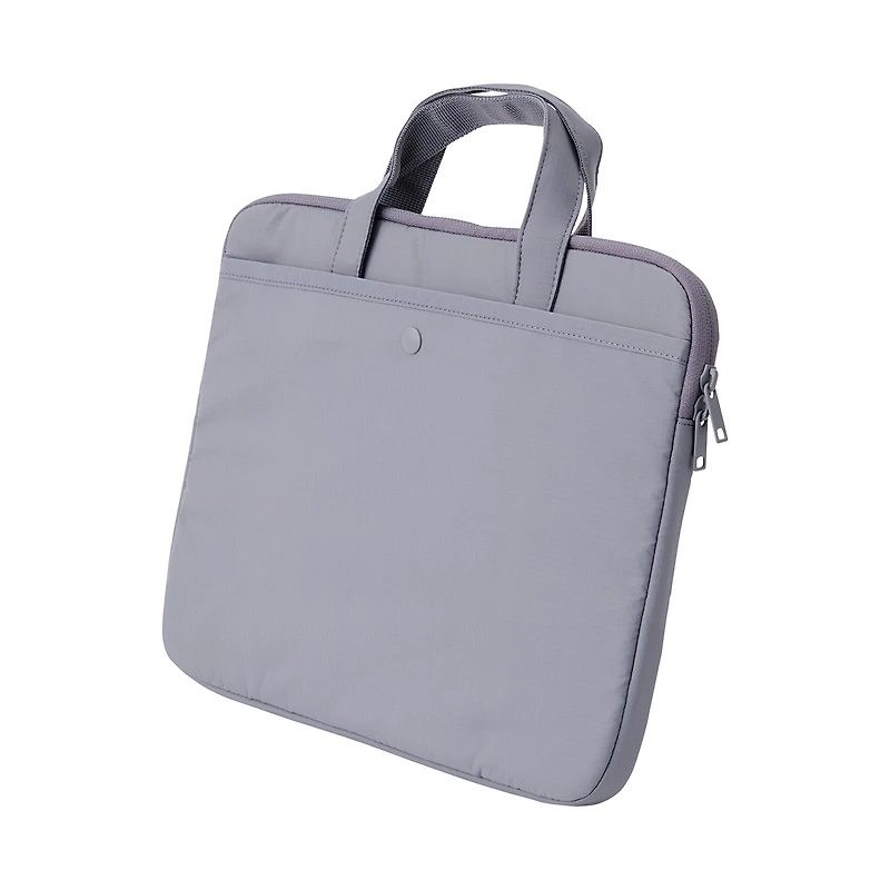 Parachute Cloth Wide Laptop Bag - Grey