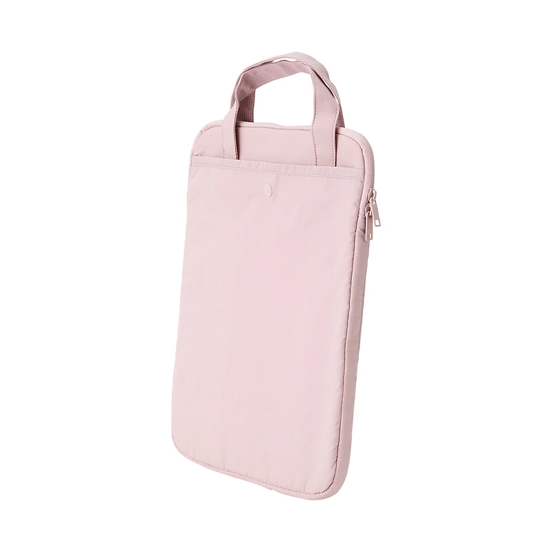 Parachute Cloth Tall Laptop Bag - Pink Beige