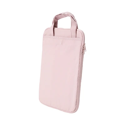 Parachute Cloth Tall Laptop Bag - Pink Beige