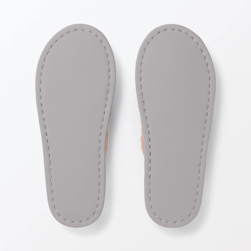 Cotton Pile Open Toe Slippers