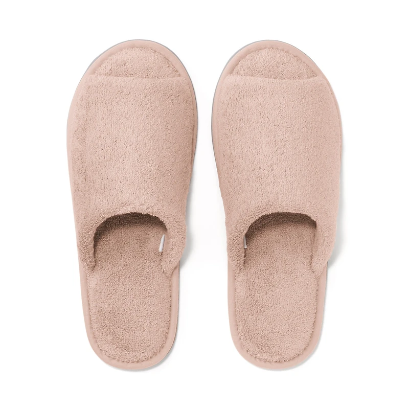 Cotton Pile Open Toe Slippers
