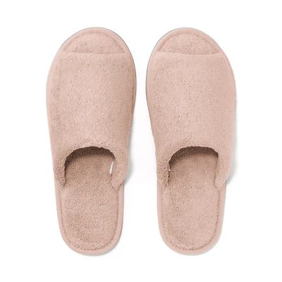 Cotton Pile Open Toe Slippers