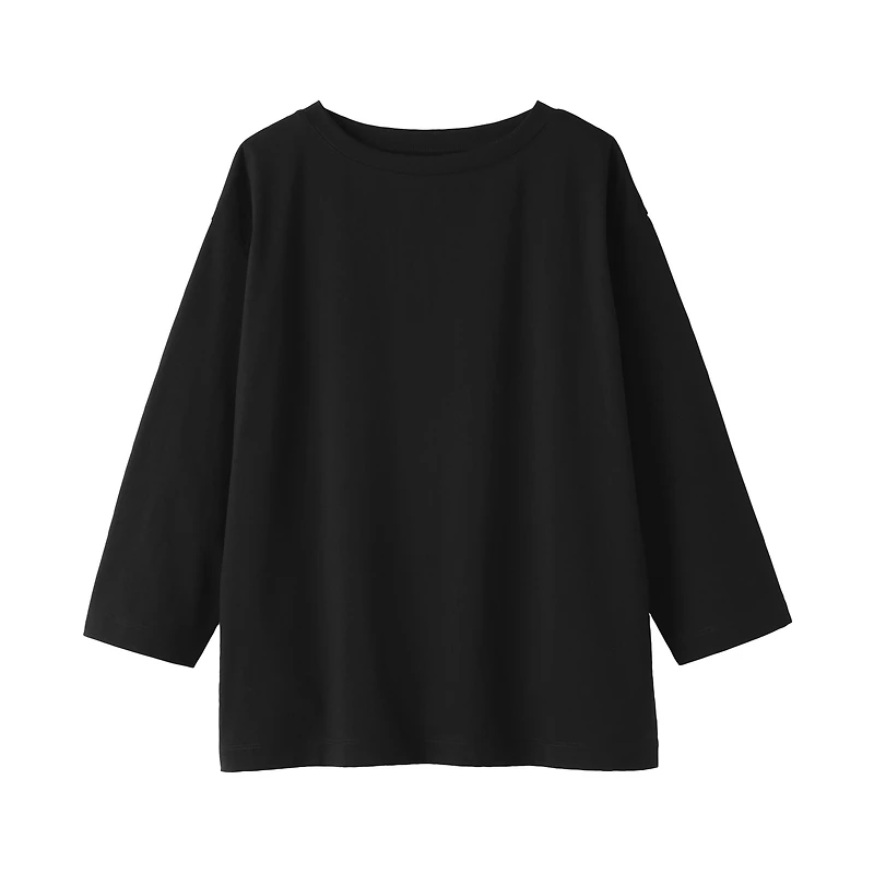 Jersey Boat Neck 3/4 Sleeve T-Shirt