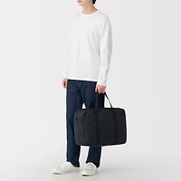 Pocketable Water Repellent Wide Boston Bag