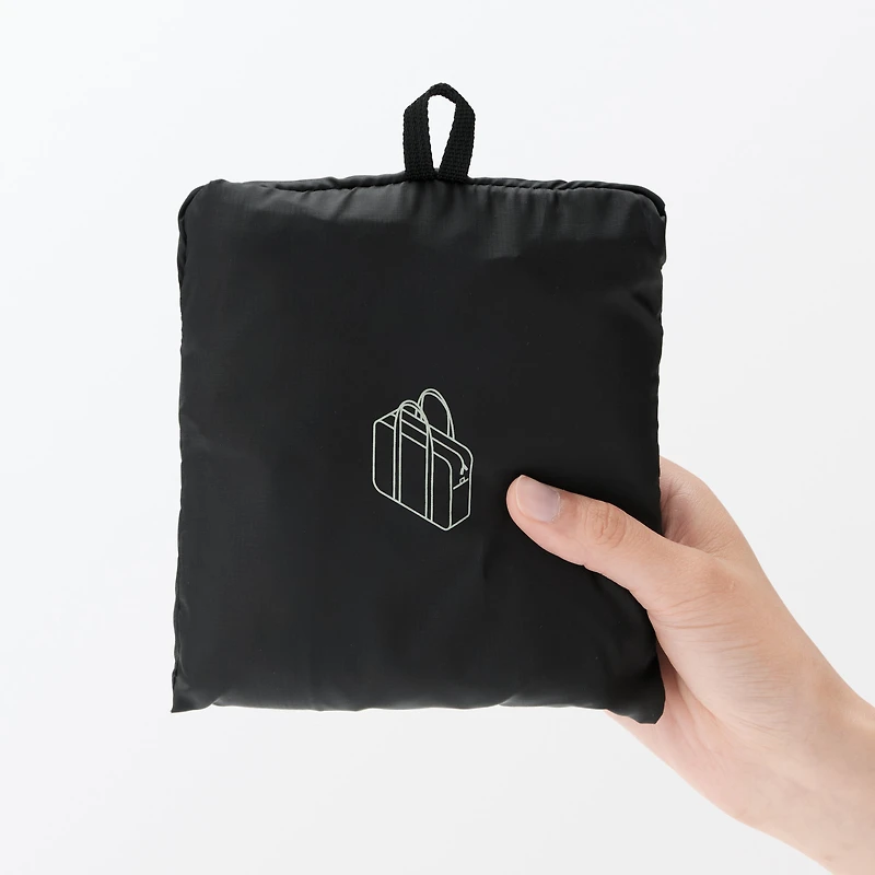 Pocketable Water Repellent Wide Boston Bag