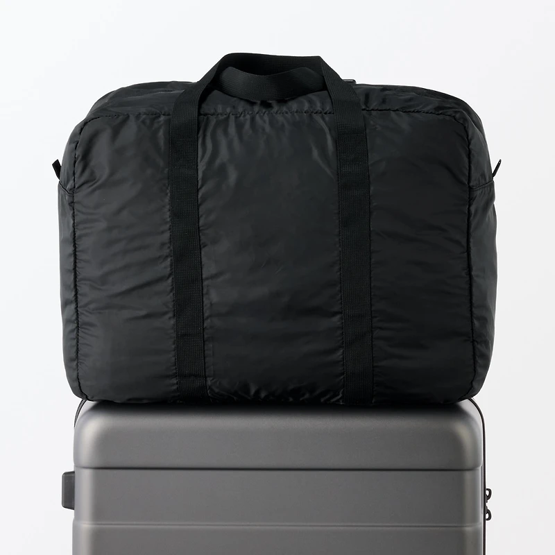 Pocketable Water Repellent Wide Boston Bag