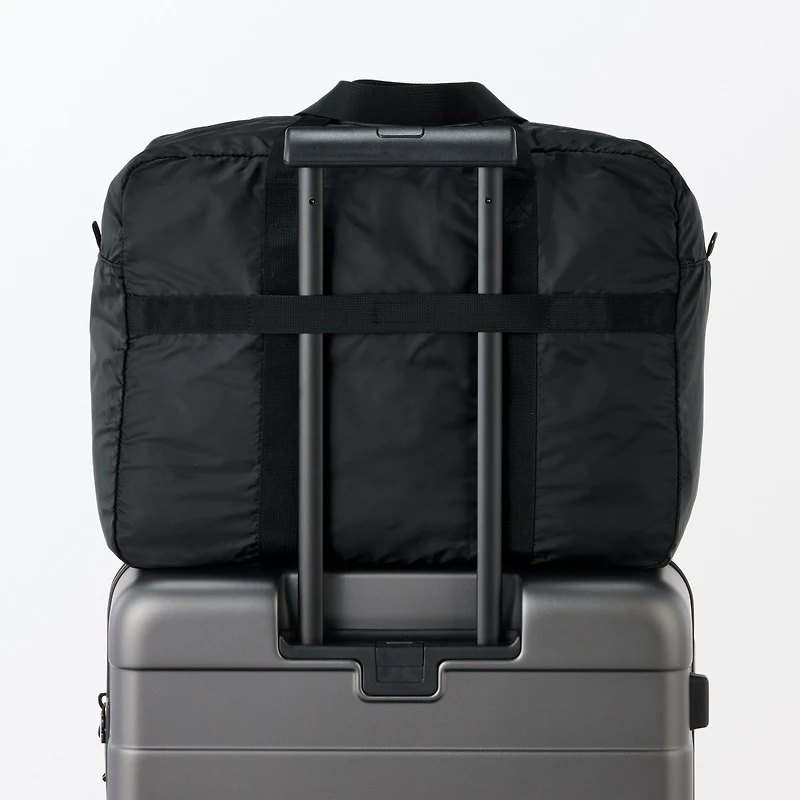 Pocketable Water Repellent Wide Boston Bag