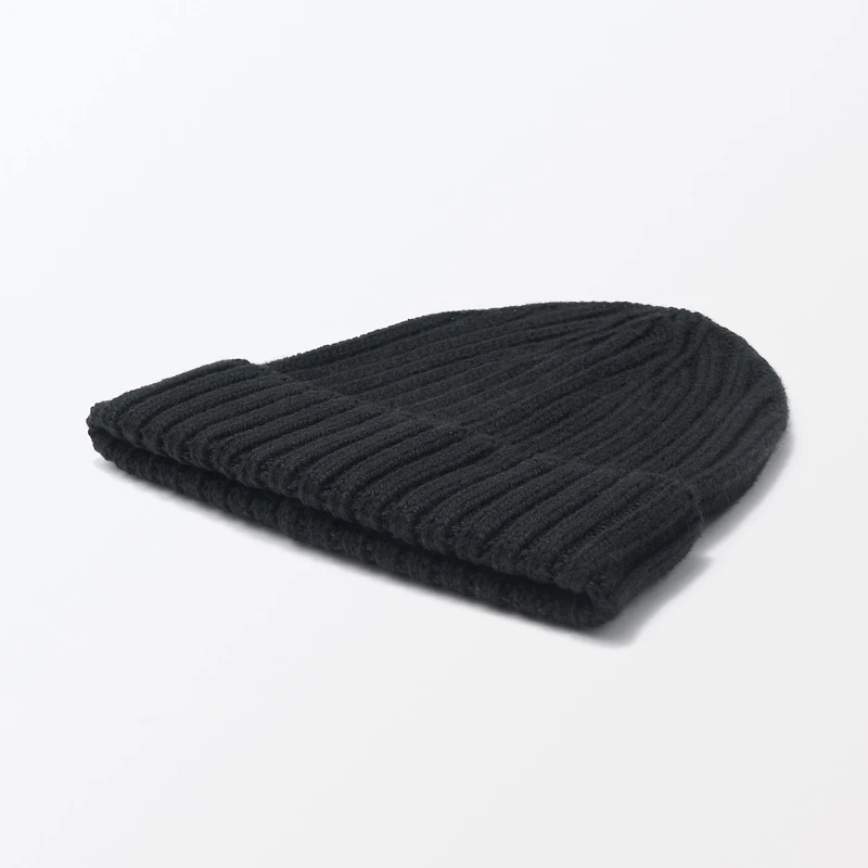 Merino Wool Ribbed Beanie