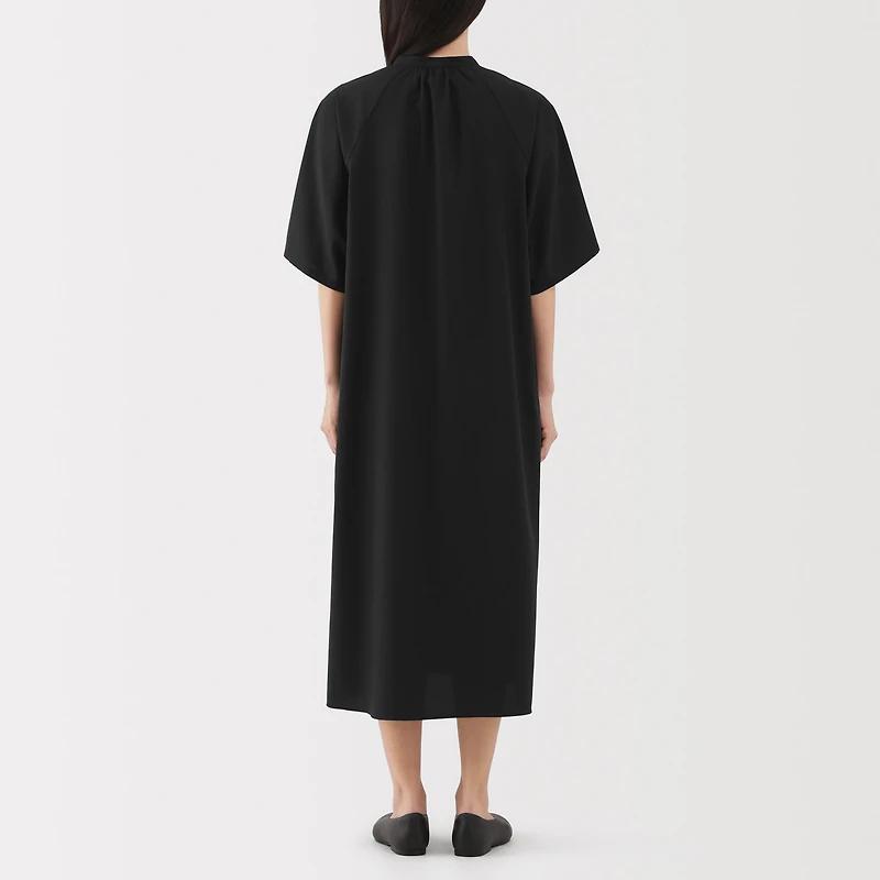 Lyocell Blend Half-Sleeve Dress