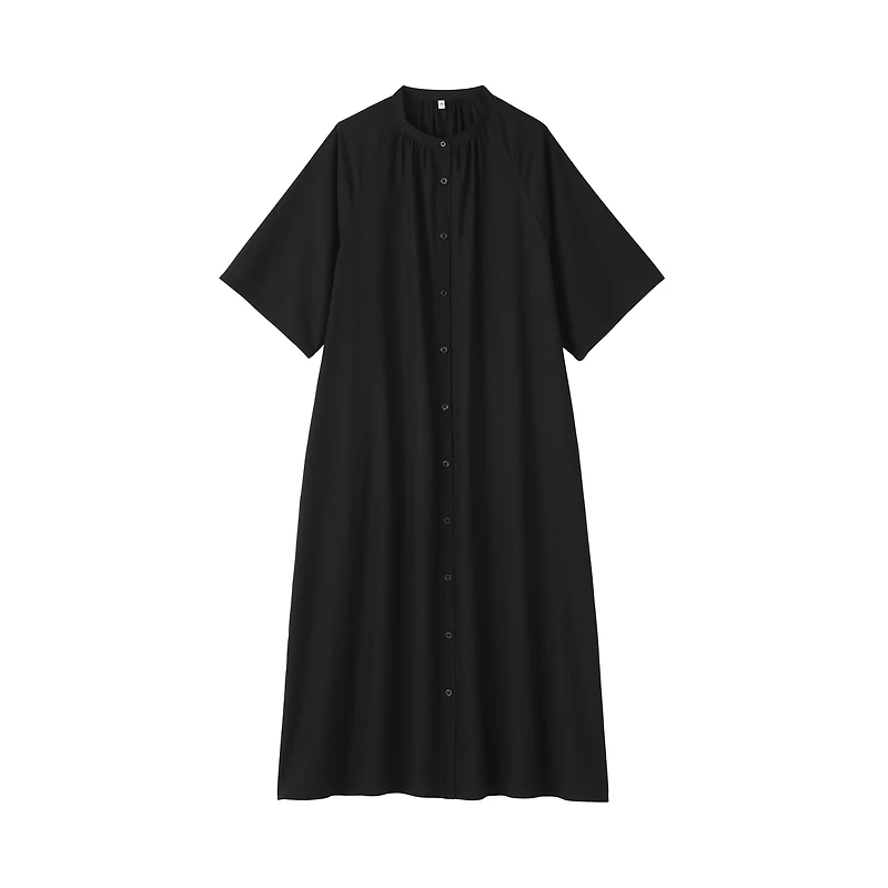 Lyocell Blend Half-Sleeve Dress
