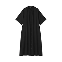 Lyocell Blend Half-Sleeve Dress