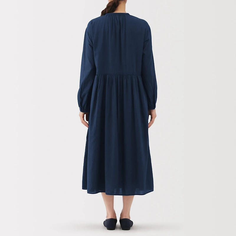 Cotton Voile Indigo Dress