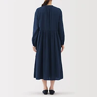 Cotton Voile Indigo Dress