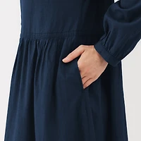 Cotton Voile Indigo Dress