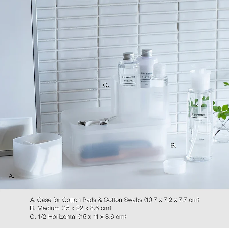Polypropylene Case for Cotton Pads and Cotton Swabs