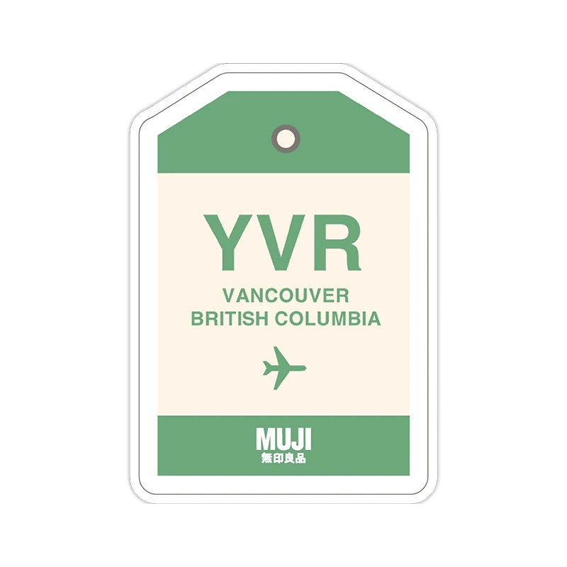 Clear Hard Carry Suitcase Sticker Set of 3 - Vancouver Set (YVR)