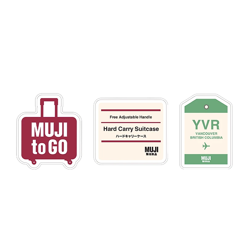 Clear Hard Carry Suitcase Sticker Set of 3 - Vancouver Set (YVR)