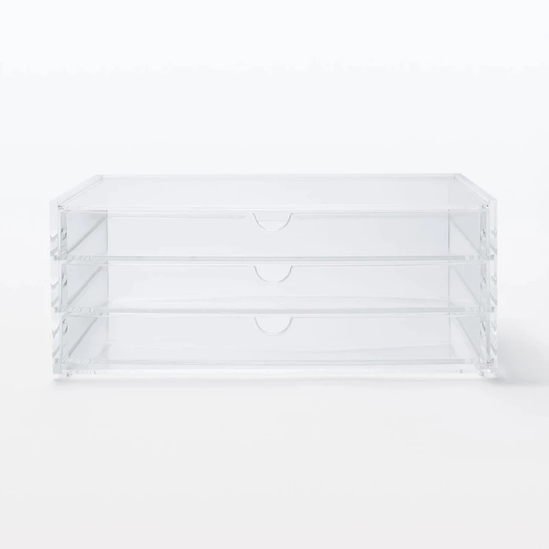 Acrylic Case 3 Rows Large