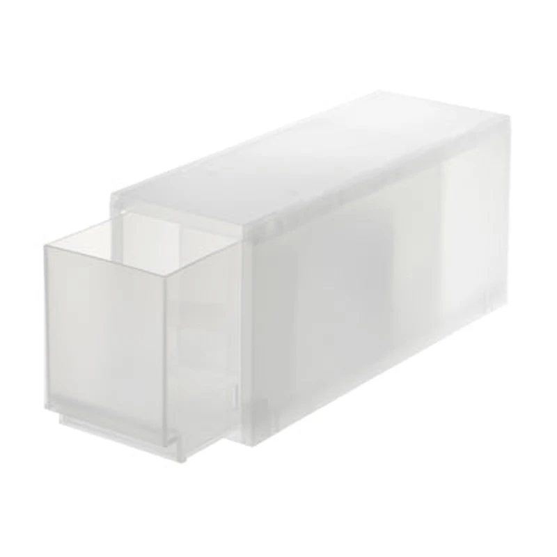Polypropylene Storage Case Drawer Slim Deep with Partition (W14 x D37 x H17.5 cm)