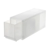 Polypropylene Storage Case Drawer Slim Deep with Partition (W14 x D37 x H17.5 cm)