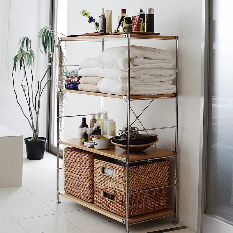 SUS Shelving Unit - Oak - Wide - Medium