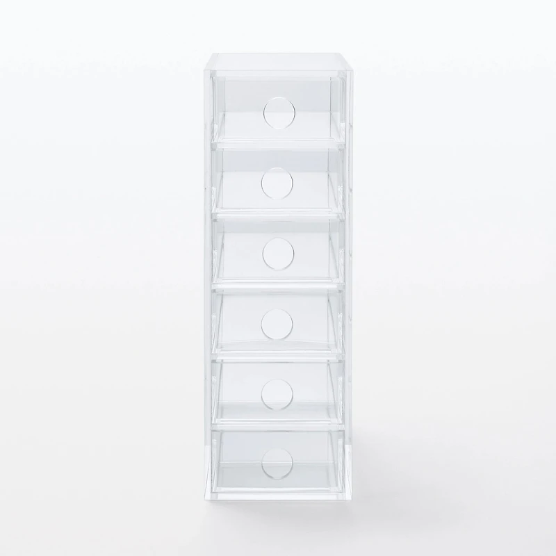 Acrylic 6 Drawer Unit - Vertical