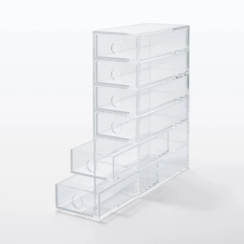 Acrylic 6 Drawer Unit - Vertical