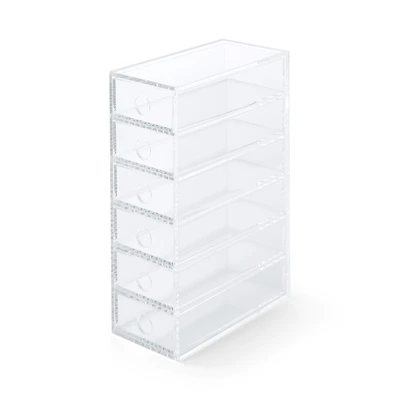 Acrylic 6 Drawer Unit - Vertical