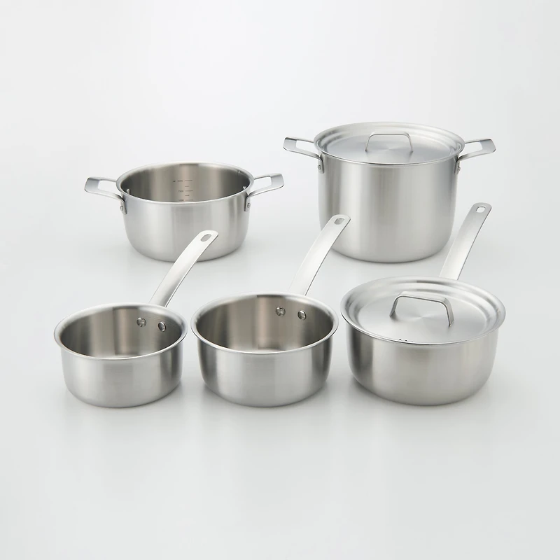 Stainless Aluminium 3-Layer Steel Saucepot 6L