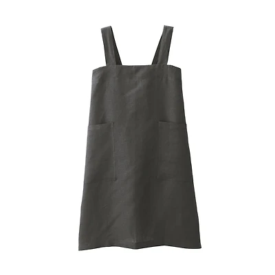 Linen Plain Weave Shoulder Strap Apron