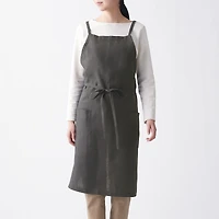 Linen Plain Weave Cross Shoulder Strap Apron