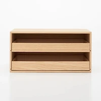 Wooden Storage Tray 2 Drawers