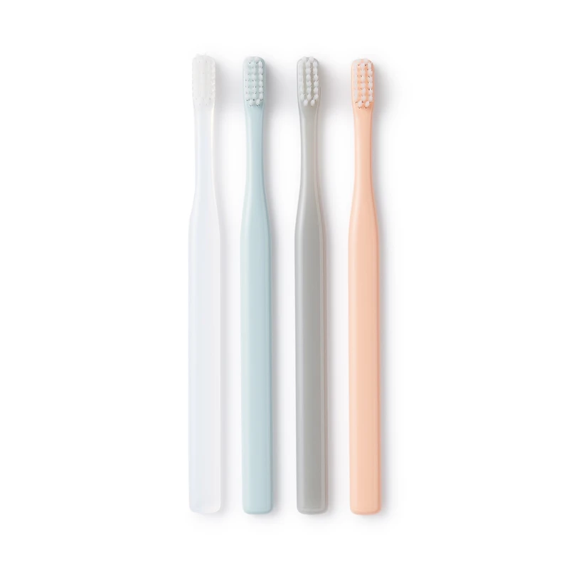 Polypropylene Toothbrush 4 Colours Set - Fine Bristles