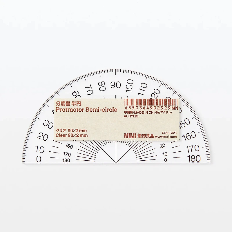 Acrylic Protractor Semi-Circle