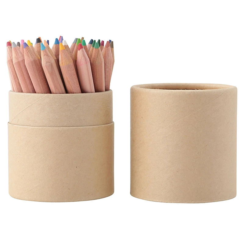 Coloured Pencils With Paper Tube (36 Piece Set)
